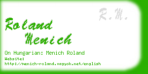 roland menich business card